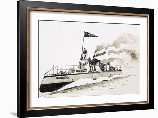 Turbinia, Steam-Powered Ship-John S. Smith-Framed Giclee Print