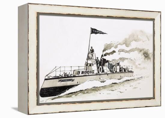 Turbinia, Steam-Powered Ship-John S. Smith-Framed Premier Image Canvas