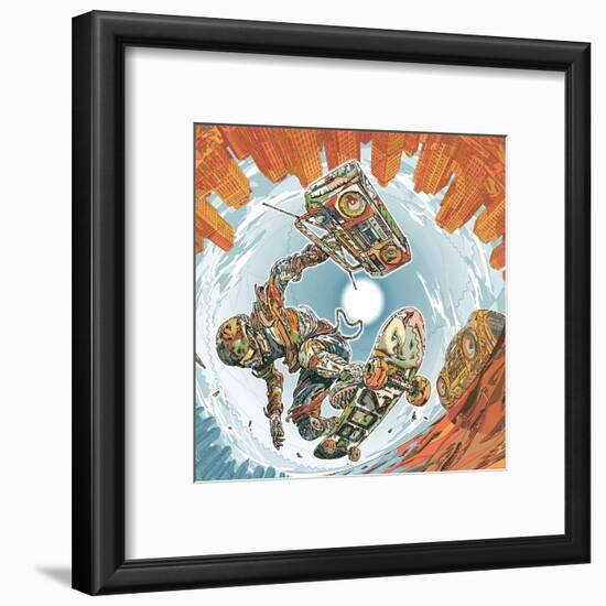 Turbo Wheelz Penetration-HR-FM-Framed Art Print