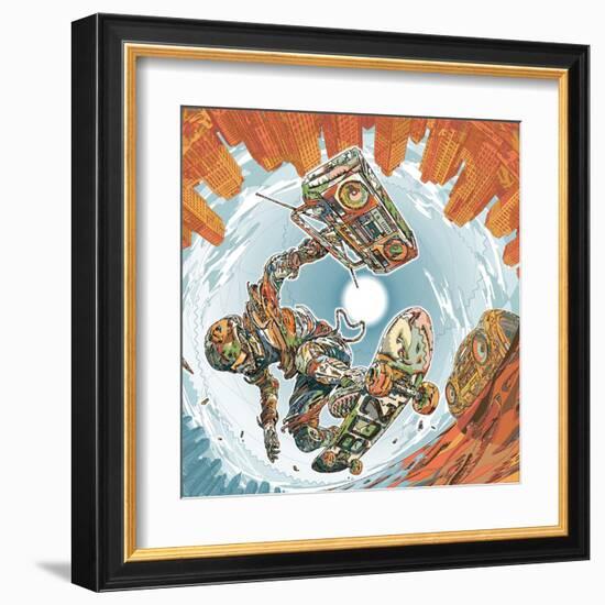 Turbo Wheelz Penetration-HR-FM-Framed Art Print