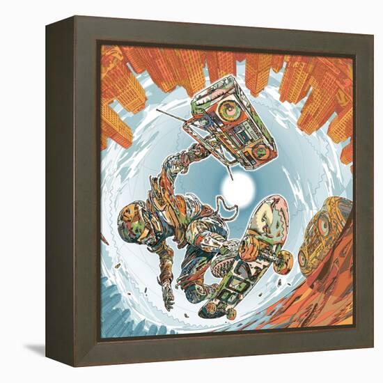 Turbo Wheelz Penetration-HR-FM-Framed Stretched Canvas