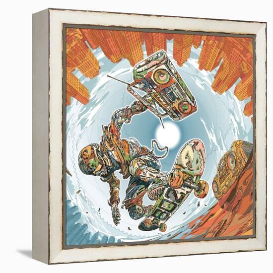 Turbo Wheelz Penetration-HR-FM-Framed Stretched Canvas