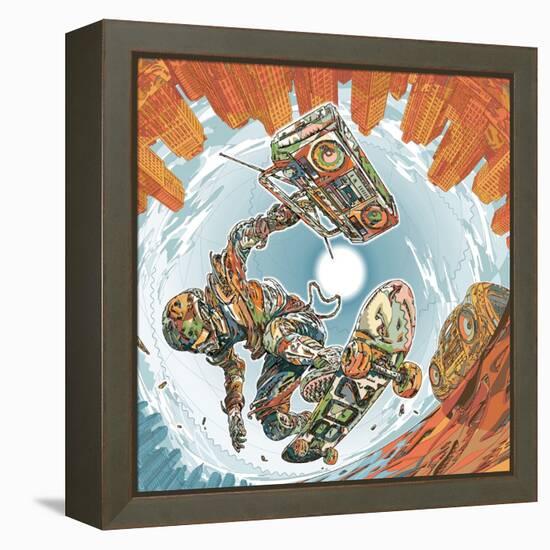 Turbo Wheelz Penetration-HR-FM-Framed Stretched Canvas