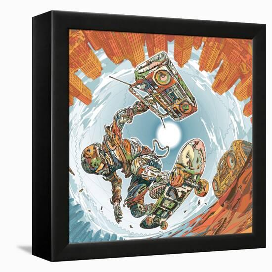 Turbo Wheelz Penetration-HR-FM-Framed Stretched Canvas