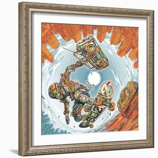 Turbo Wheelz Penetration-HR-FM-Framed Art Print