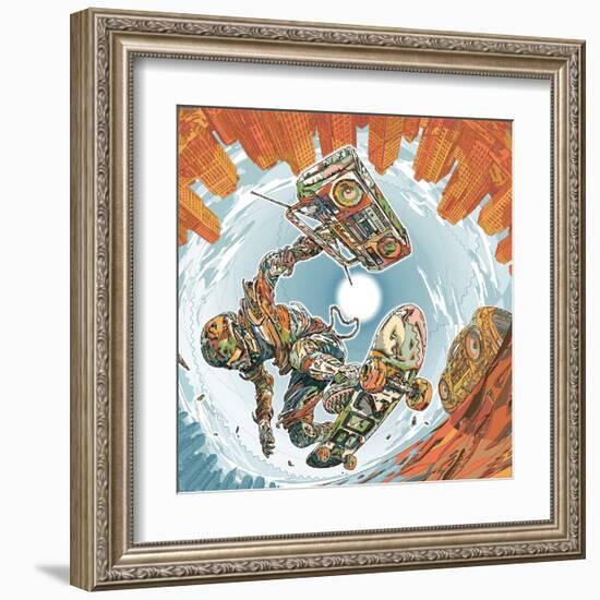 Turbo Wheelz Penetration-HR-FM-Framed Art Print