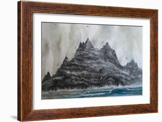 Turbulant seas S Ireland,  pastel-Margo Starkey-Framed Giclee Print