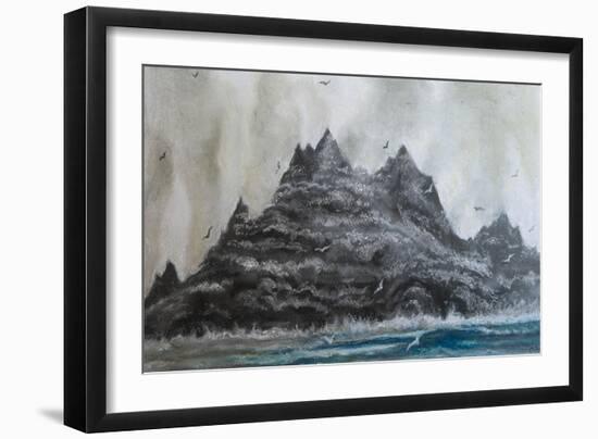 Turbulant seas S Ireland,  pastel-Margo Starkey-Framed Giclee Print