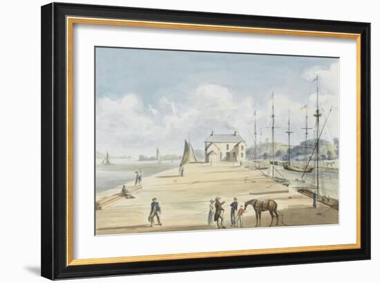 Turf Entrance to Exeter Canal, 1829-Captain George Tobin-Framed Giclee Print