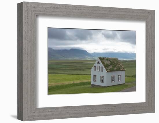 Turf House Glaumbaer, Lonesome House-Catharina Lux-Framed Photographic Print