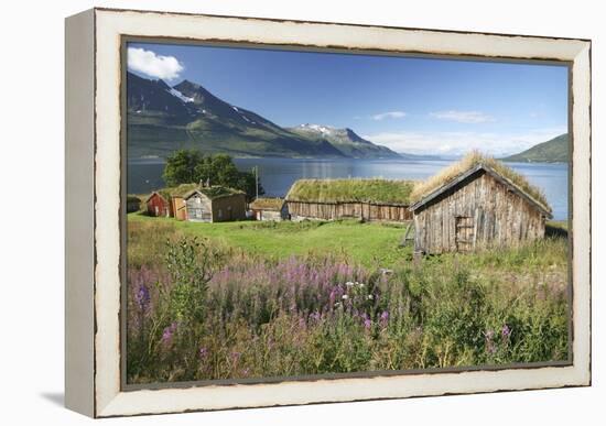 Turf Roofed Wooden Huts, Norway-Bjorn Svensson-Framed Premier Image Canvas