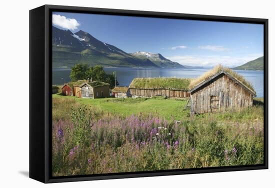 Turf Roofed Wooden Huts, Norway-Bjorn Svensson-Framed Premier Image Canvas