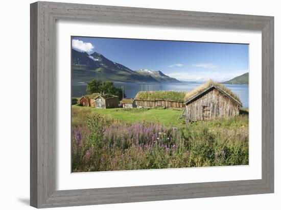 Turf Roofed Wooden Huts, Norway-Bjorn Svensson-Framed Photographic Print