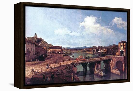 Turin Or Torino-Canaletto-Framed Stretched Canvas