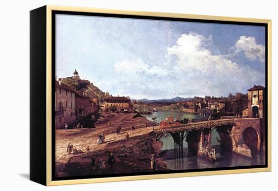 Turin Or Torino-Canaletto-Framed Stretched Canvas