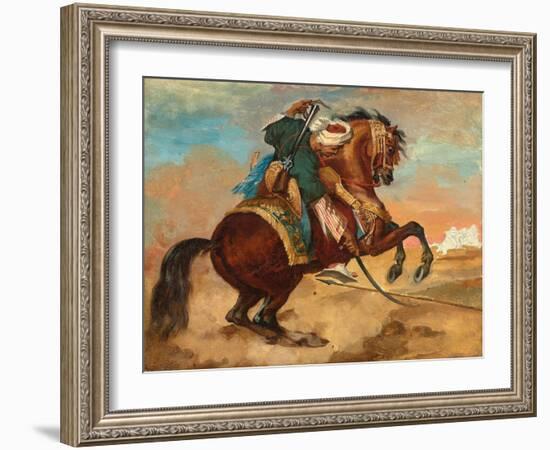 Turk Mounted on Chestnut Coloured Horse, C. 1810-Theodore Gericault-Framed Giclee Print