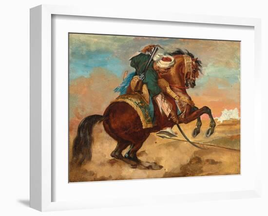 Turk Mounted on Chestnut Coloured Horse, C. 1810-Theodore Gericault-Framed Giclee Print