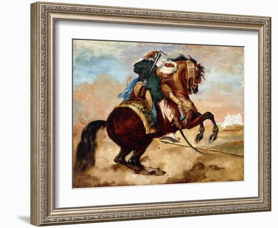 Turk Riding a Brown Alezan Horse, C.1810-Théodore Géricault-Framed Giclee Print