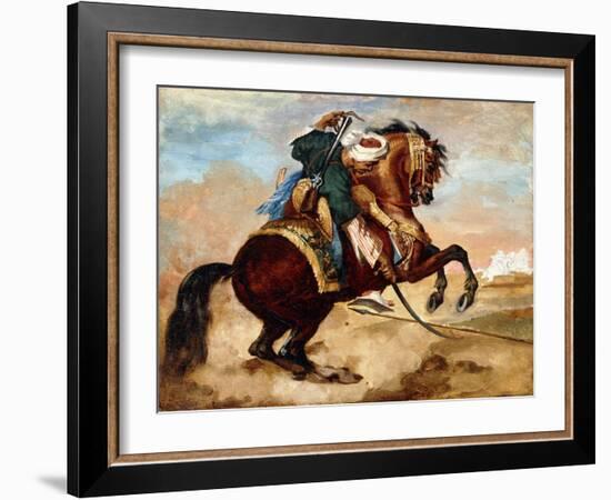 Turk Riding a Brown Alezan Horse, C.1810-Théodore Géricault-Framed Giclee Print