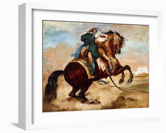 Turk Riding a Brown Alezan Horse, C.1810-Théodore Géricault-Framed Giclee Print
