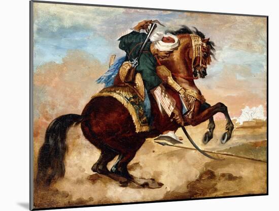 Turk Riding a Brown Alezan Horse, C.1810-Théodore Géricault-Mounted Giclee Print