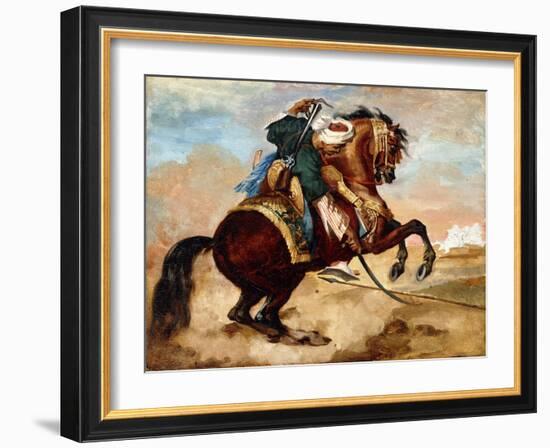 Turk Riding a Brown Alezan Horse, C.1810-Théodore Géricault-Framed Giclee Print