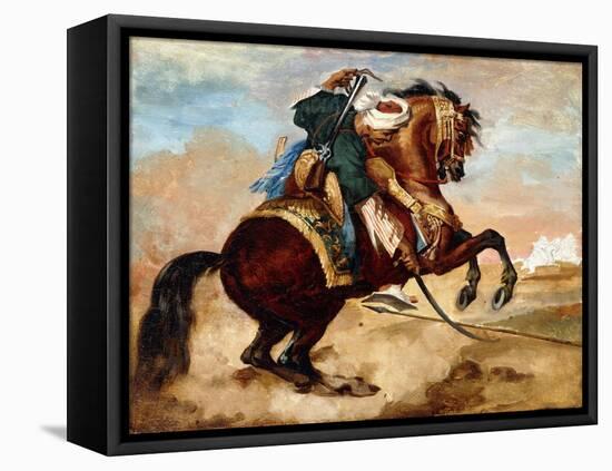 Turk Riding a Brown Alezan Horse, C.1810-Théodore Géricault-Framed Premier Image Canvas