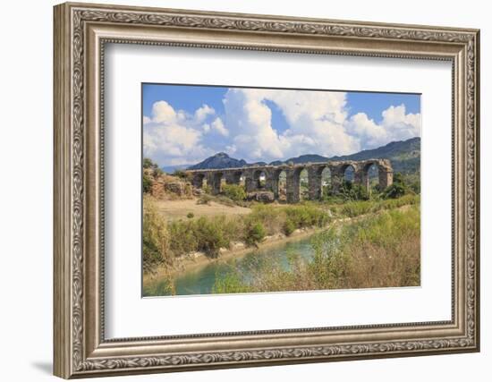 Turkey, Anatolia, Antalya, Aspendos Aqueduct over River Eurmedon.-Emily Wilson-Framed Photographic Print