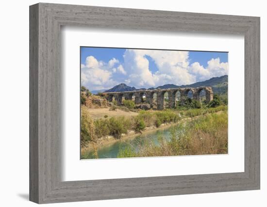 Turkey, Anatolia, Antalya, Aspendos Aqueduct over River Eurmedon.-Emily Wilson-Framed Photographic Print