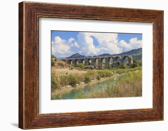 Turkey, Anatolia, Antalya, Aspendos Aqueduct over River Eurmedon.-Emily Wilson-Framed Photographic Print