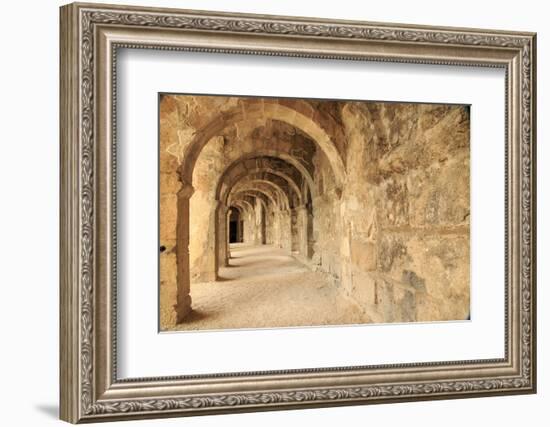 Turkey, Anatolia, Aspendos, 2nd Century Roman theatre. Archways.-Emily Wilson-Framed Photographic Print