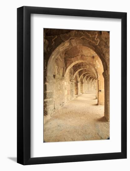 Turkey, Anatolia, Aspendos, Roman theatre Archways.-Emily Wilson-Framed Photographic Print