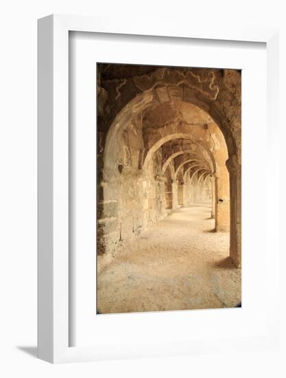 Turkey, Anatolia, Aspendos, Roman theatre Archways.-Emily Wilson-Framed Photographic Print