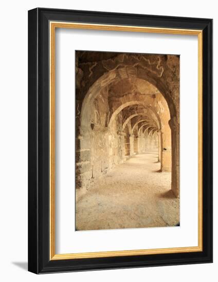 Turkey, Anatolia, Aspendos, Roman theatre Archways.-Emily Wilson-Framed Photographic Print