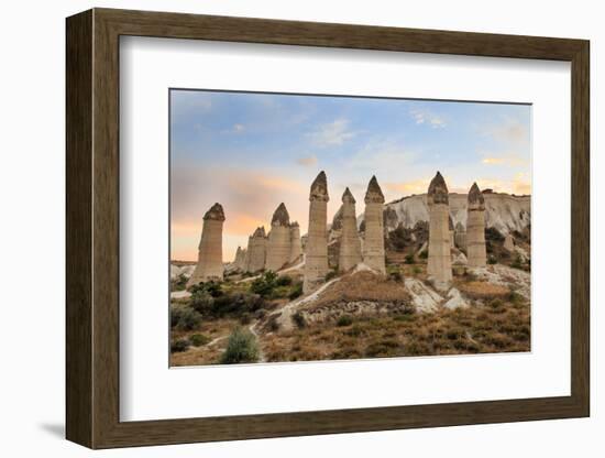 Turkey, Anatolia, Cappadocia, Goreme. Fairy Chimneys in Red Valley.-Emily Wilson-Framed Photographic Print