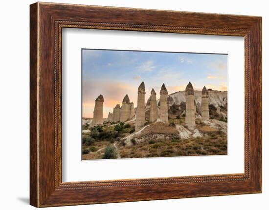 Turkey, Anatolia, Cappadocia, Goreme. Fairy Chimneys in Red Valley.-Emily Wilson-Framed Photographic Print