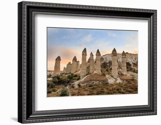 Turkey, Anatolia, Cappadocia, Goreme. Fairy Chimneys in Red Valley.-Emily Wilson-Framed Photographic Print