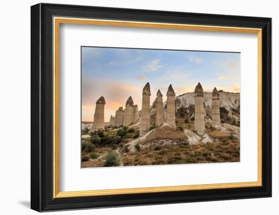 Turkey, Anatolia, Cappadocia, Goreme. Fairy Chimneys in Red Valley.-Emily Wilson-Framed Photographic Print