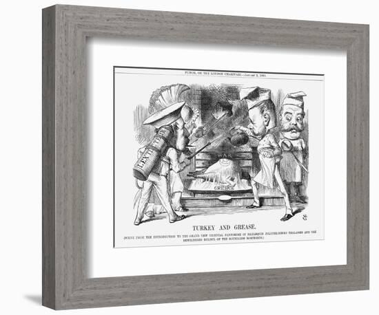 Turkey and Grease, 1869-John Tenniel-Framed Giclee Print