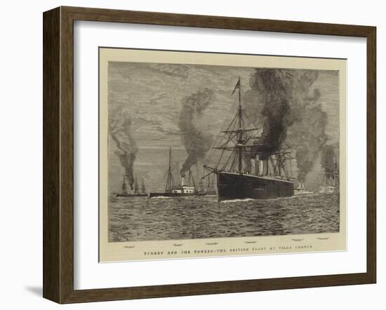 Turkey and the Powers, the British Fleet at Villa Franca-William Lionel Wyllie-Framed Giclee Print