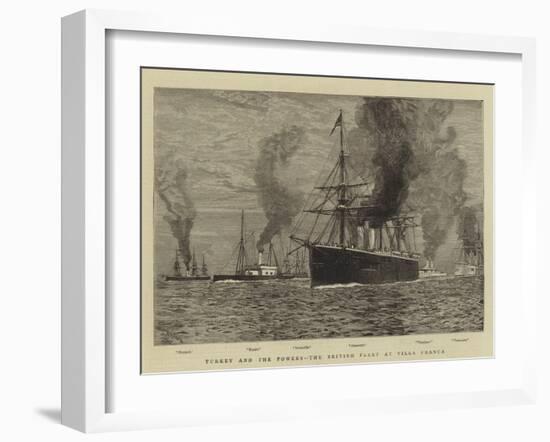 Turkey and the Powers, the British Fleet at Villa Franca-William Lionel Wyllie-Framed Giclee Print