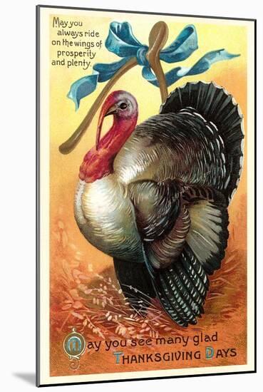 Turkey and Wishbone-null-Mounted Art Print