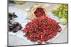 Turkey, Aydin Province, Nazilli, open-air market. Red Chilies.-Emily Wilson-Mounted Photographic Print