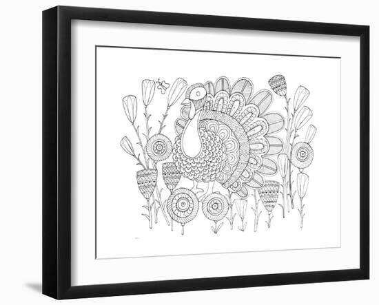 Turkey Bird 1-Neeti Goswami-Framed Art Print