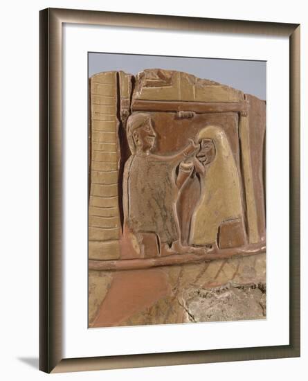 Turkey, Bitik, Fragment Painted Pottery Depicting a Mystic Marriage-null-Framed Giclee Print