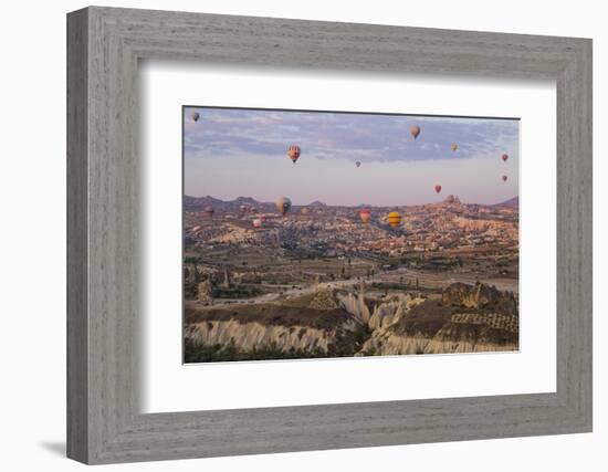 Turkey, Cappadocia. Hot Air Ballooning in Turkey, Goreme Valley, Near Cappadocia-Emily Wilson-Framed Photographic Print