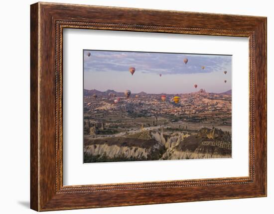 Turkey, Cappadocia. Hot Air Ballooning in Turkey, Goreme Valley, Near Cappadocia-Emily Wilson-Framed Photographic Print