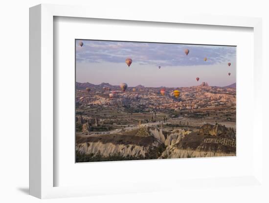 Turkey, Cappadocia. Hot Air Ballooning in Turkey, Goreme Valley, Near Cappadocia-Emily Wilson-Framed Photographic Print