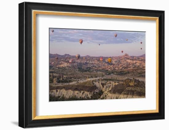 Turkey, Cappadocia. Hot Air Ballooning in Turkey, Goreme Valley, Near Cappadocia-Emily Wilson-Framed Photographic Print