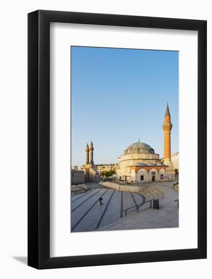 Turkey, Central Anatolia, Sivas, Twin Minarets of Cifte Minare Medressah and Kale Camii-Christian Kober-Framed Photographic Print